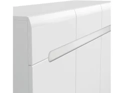 Komoda Azteca Trio 150 cm z 3 drzwiami i 3 szufladami biały połysk