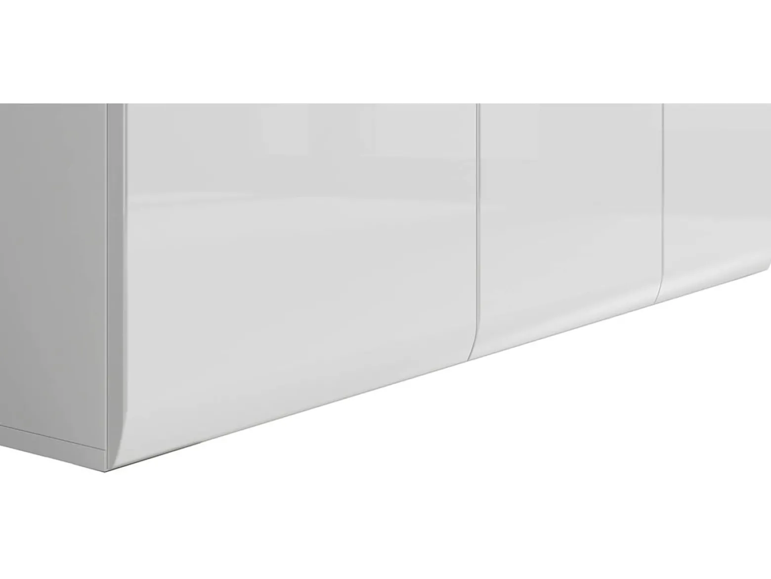 Komoda Azteca Trio 150 cm z 3 drzwiami i 3 szufladami biały połysk