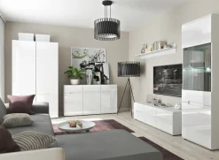 Komoda Azteca Trio 105 cm z 4 szufladami biały połysk