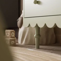Komoda BABUSHKA z szufladami i przewijakiem, oliwkowy