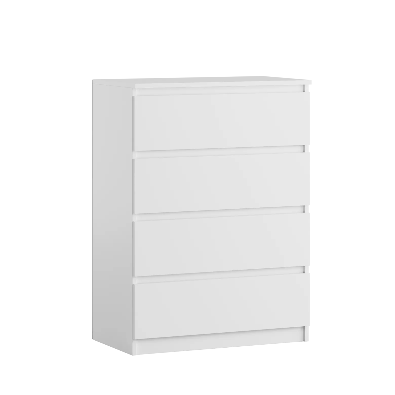 Komoda BASIC 4 szuflady – Biała | 71x97x40 cm