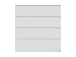 Komoda biała 90cm - 4 szuflady, nowoczesny design PL