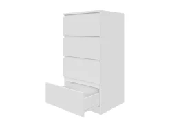 Komoda biała 50cm - 4 szuflady, nowoczesny design PL