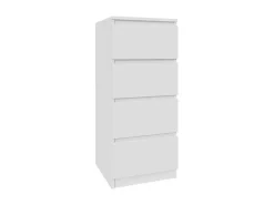 Komoda biała 40cm - 4 szuflady, nowoczesny design PL