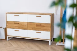 Komoda Biurowa Stylowa Biaław Industrialnym Stylu 140cm