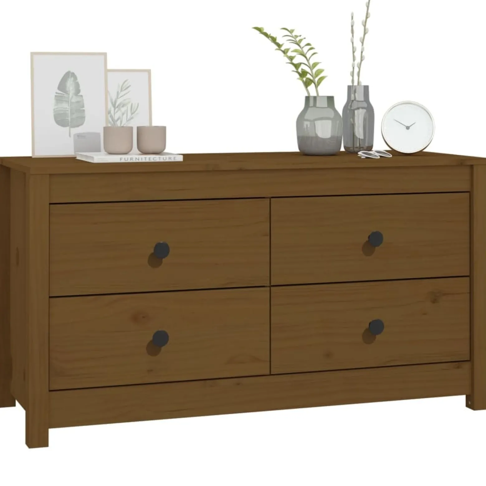 Komoda Brąz 100 x 40 x 54 cm Drewno sosnowe vidaXL
