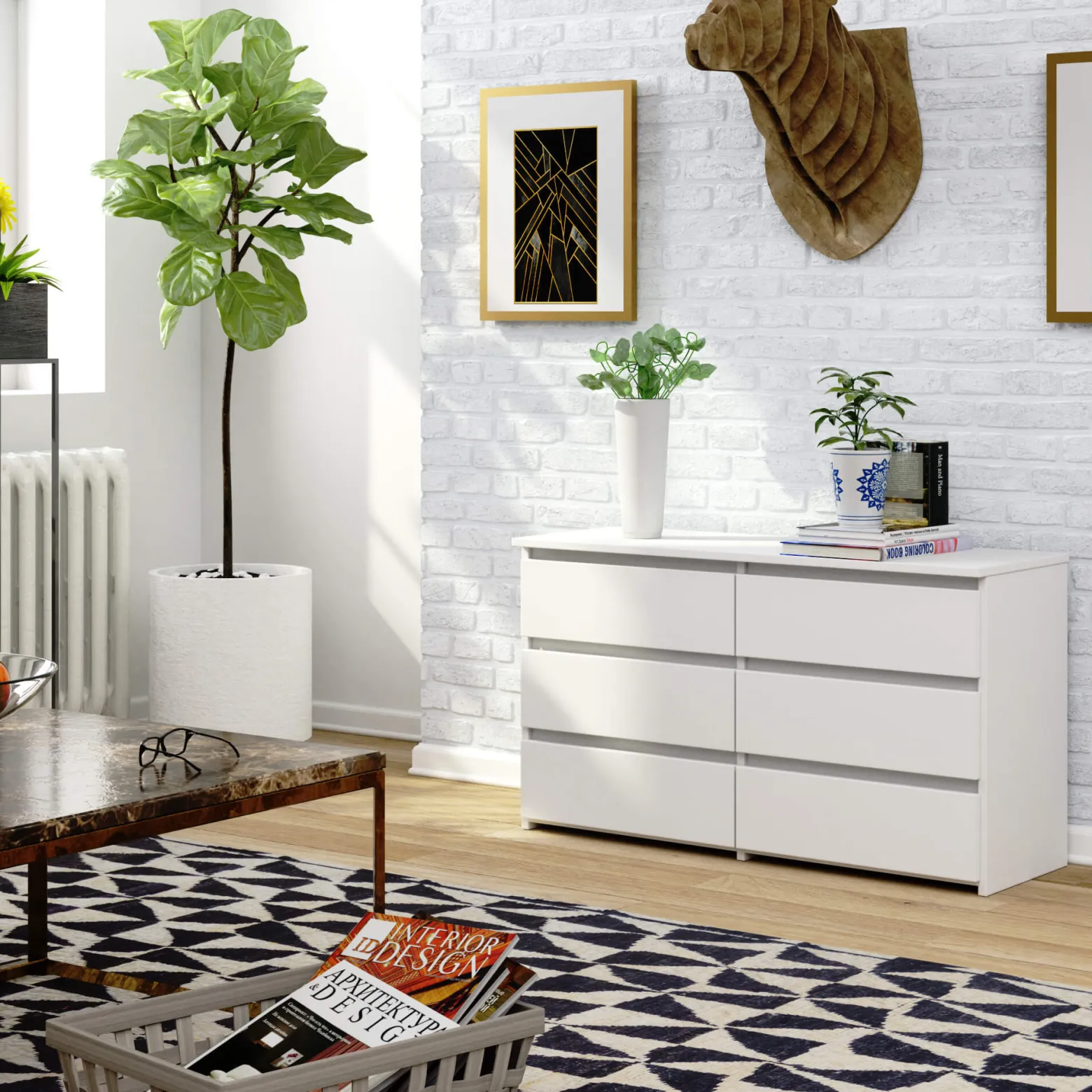 KOMODA CL100 6SZ PK BIAŁA