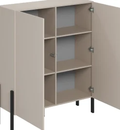 Komoda 114 cm do salonu sypialni z półkami JUKON