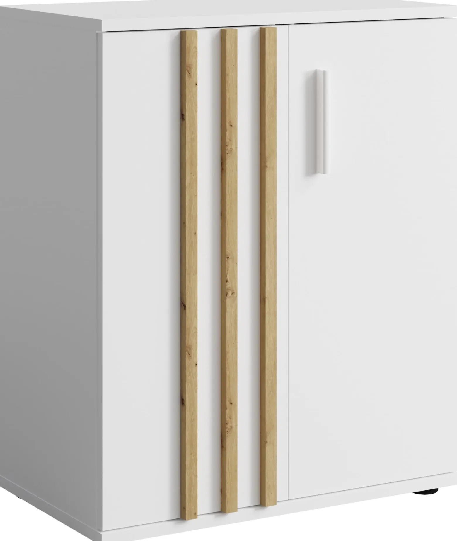 Komoda 60 cm dwudrzwiowa z lamelami TALLY biała