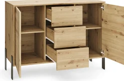 Komoda 120 cm z szufladami do salonu NUVIO dąb artisan