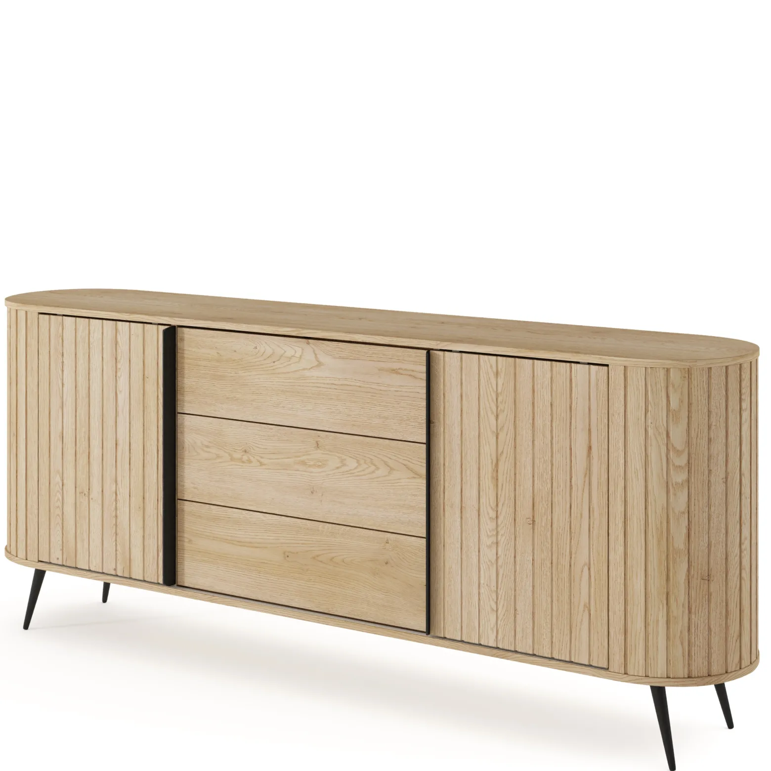 Komoda 196 cm z szufladami LOVEL dąb cremona