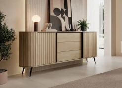 Komoda dąb cremona w stylu japandi do salonu KAMA
