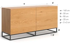Komoda dębowa Frame