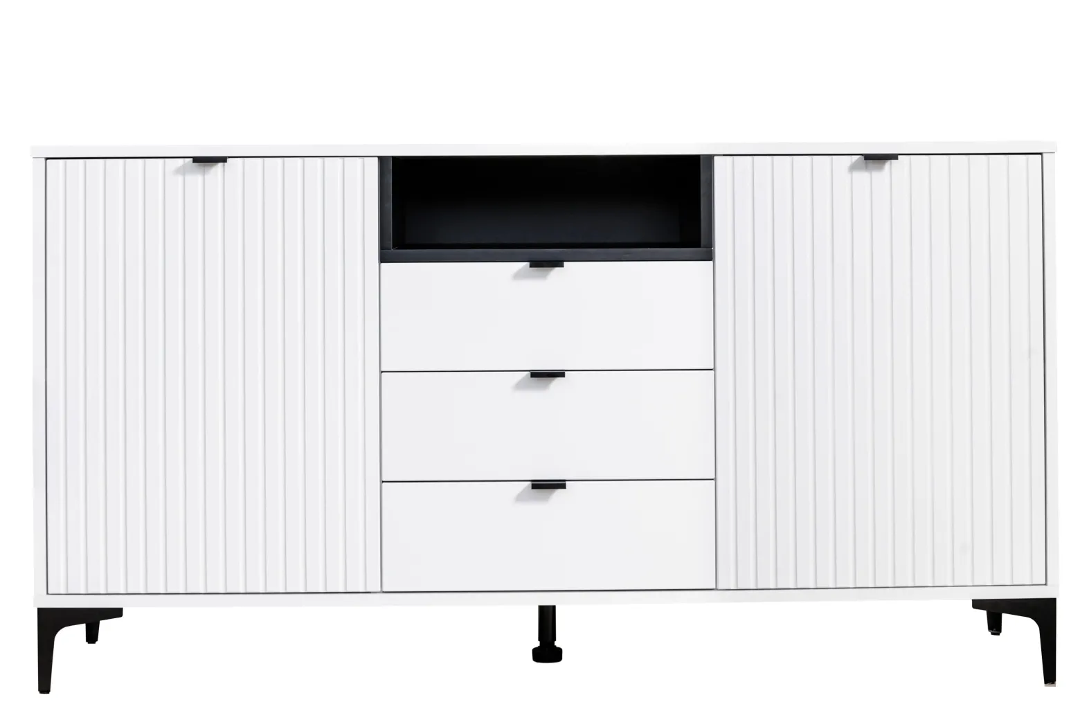 Komoda do salonu 2D3S biały/Czarny-Biały elegancka Bestseller