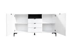 Komoda do salonu 2D3S biały/Czarny-Biały elegancka Bestseller