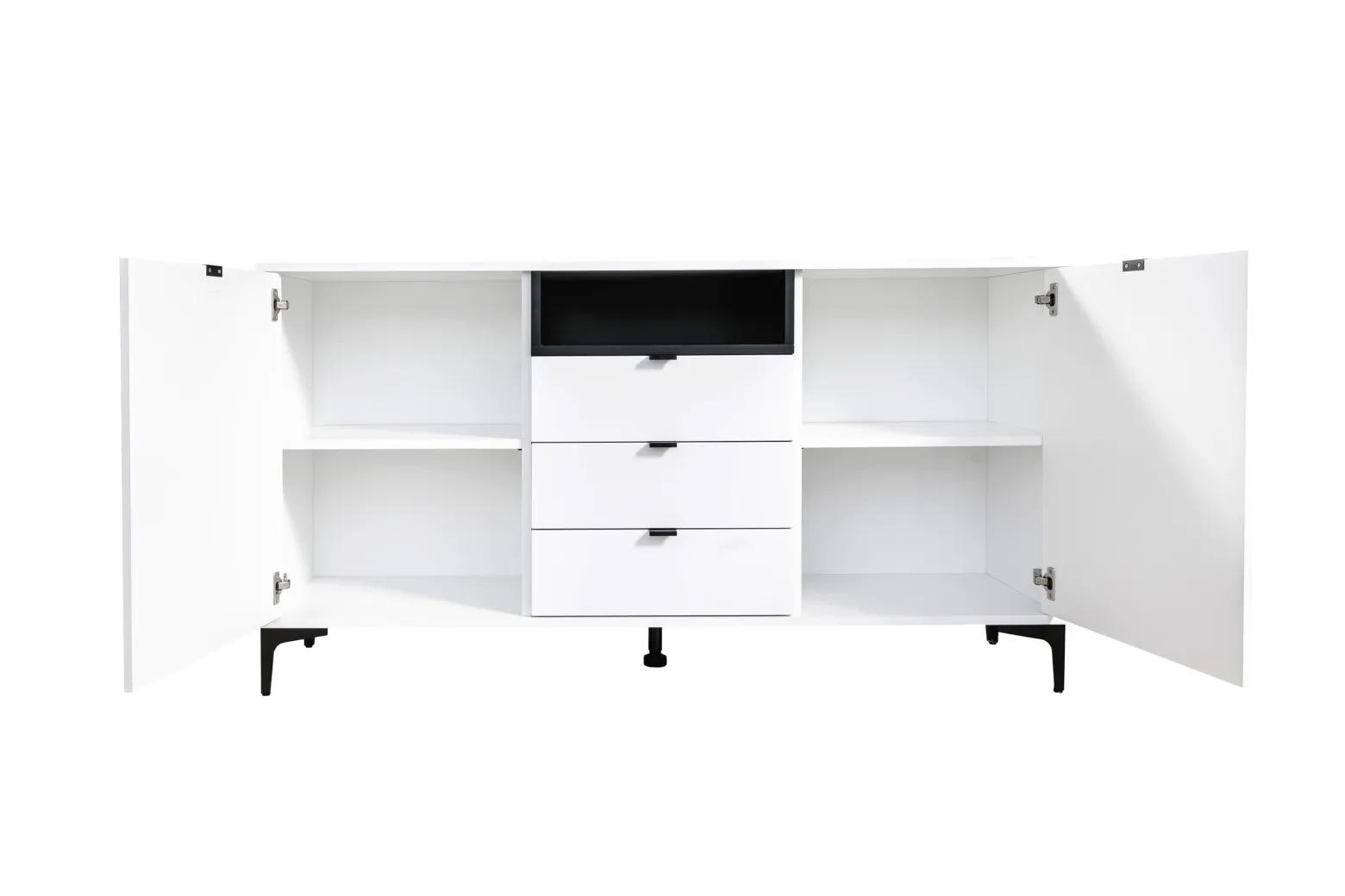 Komoda do salonu 2D3S biały/Czarny-Biały elegancka Bestseller