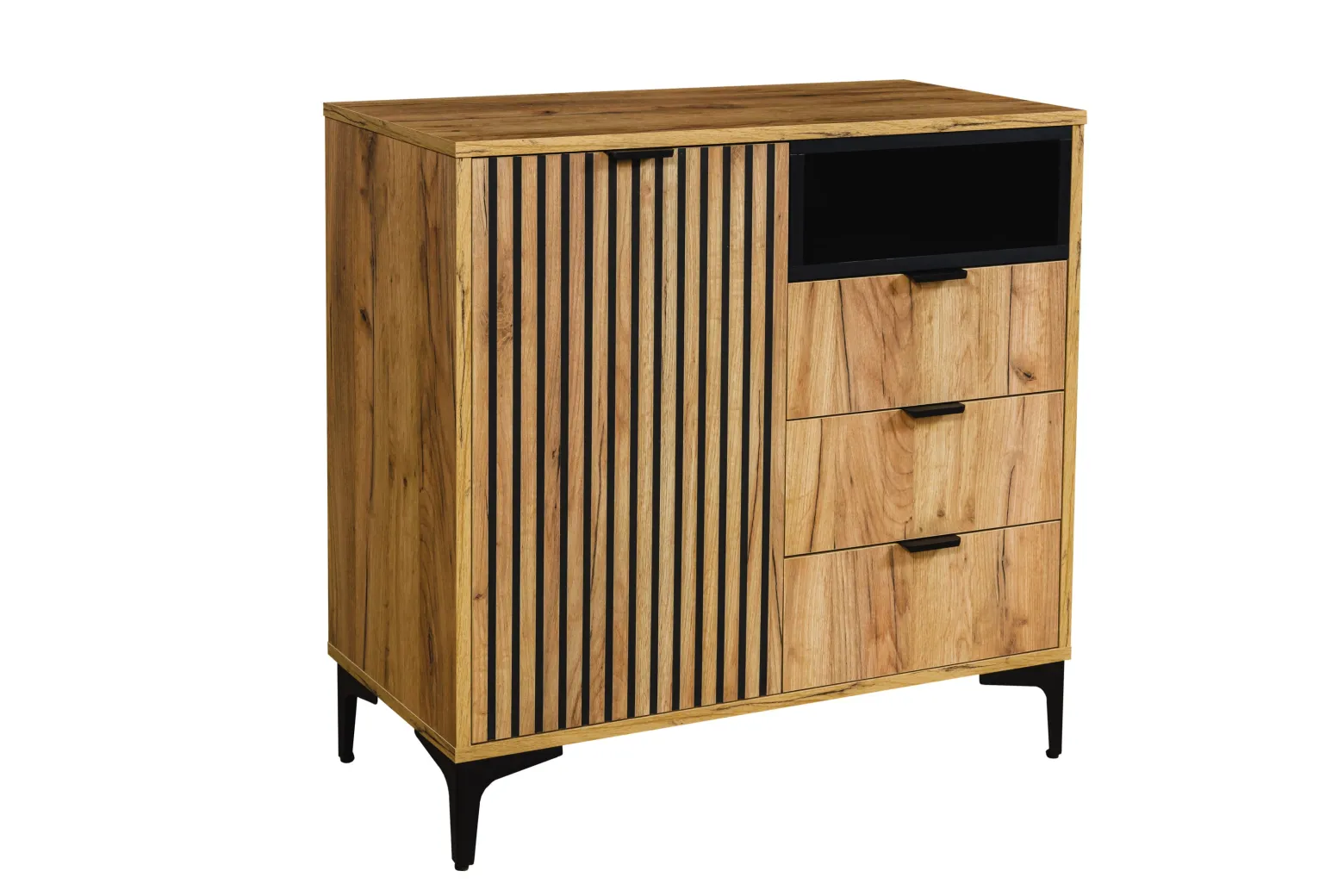 Komoda do sypialni 1D3S 86 Dąb Craft Złoty nowoczesna i elegancka