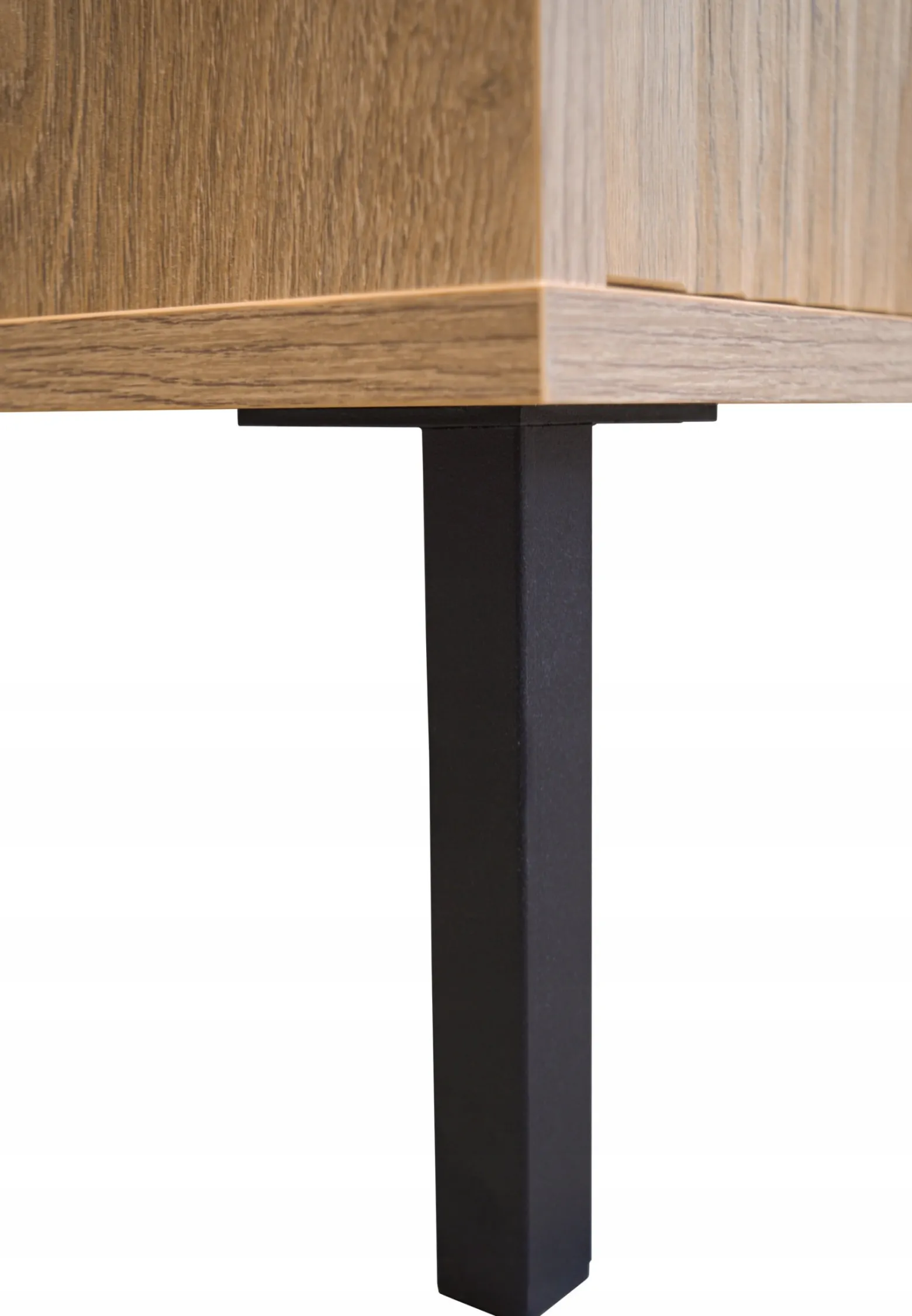 KOMODA GLAMOUR 100 cm RYFLE Nóżki METAL 2D DĄB EVOKE OSAKA