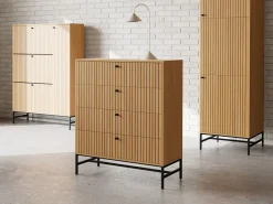 Komoda Harper Lamel 80x80 cm z 3 szufladami