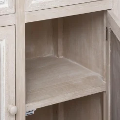KOMODA Hina DREWNIANA bielona 2 szuflady i półki