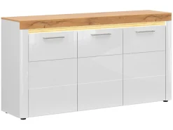 Komoda Horton 170 cm trzydrzwiowa biały połsyk