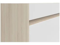 Komoda Kim z 3 drzwiami i 3 szufladami dąb riva jasny/biały