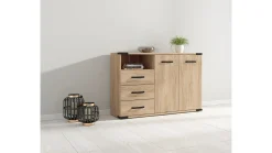 Komoda Lara 130 cm z 2 drzwiami 3 szufladami i półką jesion belarus