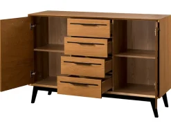 Komoda Lazure 136 cm z 2 drzwiami i 4 szufladami dąb rustical karmelowy