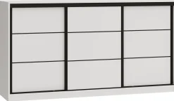 Komoda LOFT trzydrzwiowa 180 cm biały