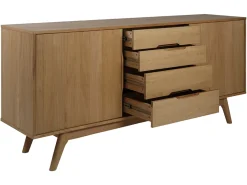 Komoda Marte 180 cm z 2 drzwiami i 4 szufladami dąb naturalny