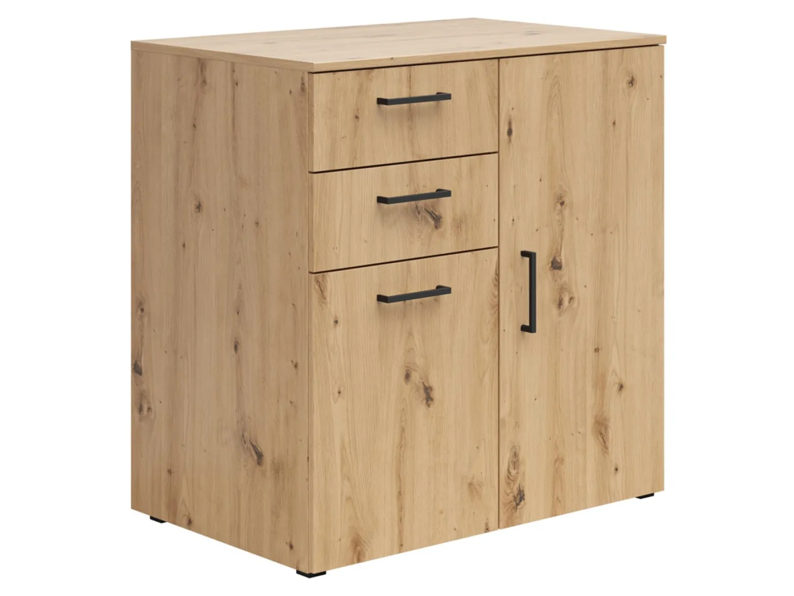 Komoda MultiDo 80 cm z 2 drzwiami i 2 szufladami dąb artisan