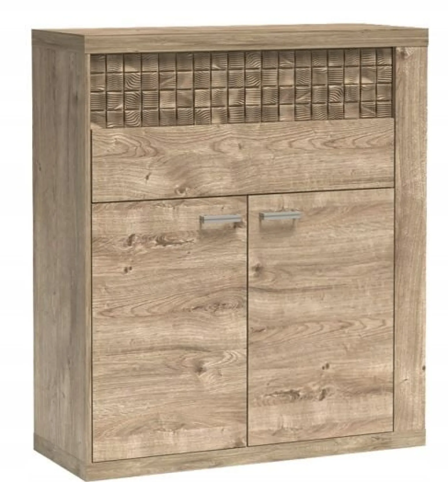 Komoda NATURAL 102 cm dąb ribbeck pojemna półki drzwi