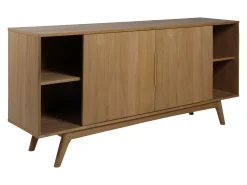Komoda Oslo dębowa 180 cm, 2 drzwiczki 4 szuflady, kolor dębowy olejowany