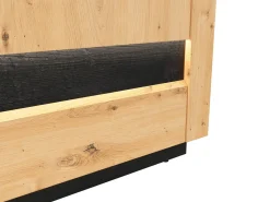 Komoda Ostia 117 cm z 4 szufladami i 2 półkami dąb artisan/dąb czarny