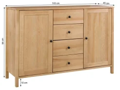 Komoda Prestige III drewniana, kolor orzech