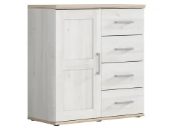 Komoda Romance 93 cm z drzwiami i 4 szufladami modrzew sibiu jasny