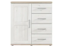 Komoda Romance 93 cm z drzwiami i 4 szufladami modrzew sibiu jasny