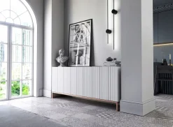 Komoda RTV Glamour Szafka RTV Glamour Biały 168 cm