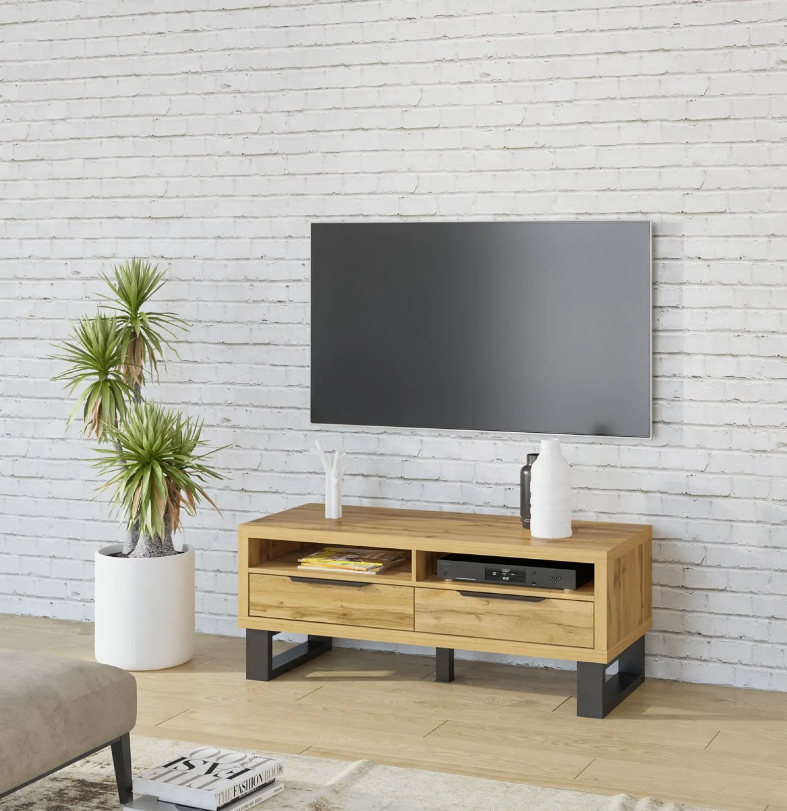 Komoda RTV HOLLI HL41 dąb wotan