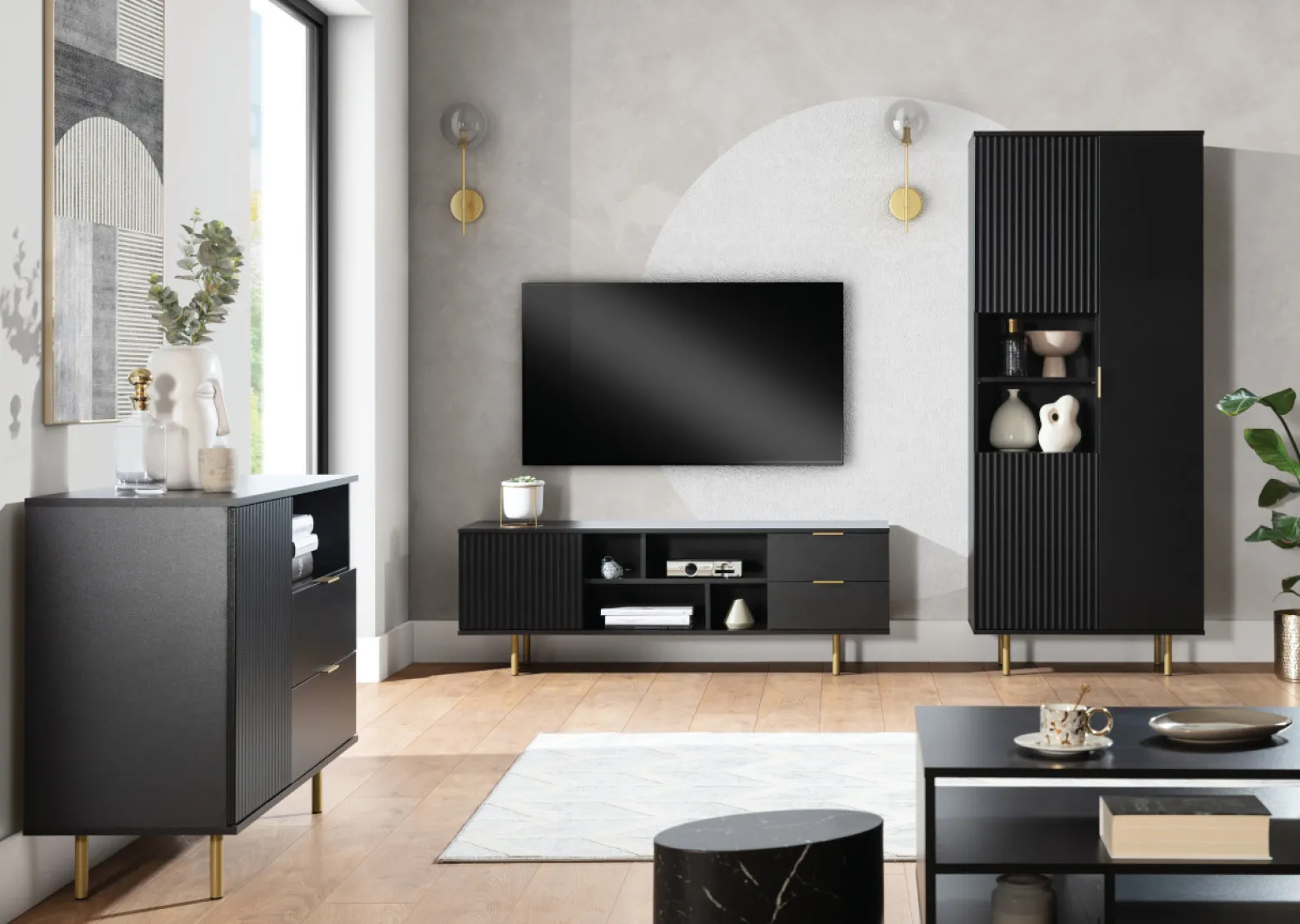 Komoda RTV NUBI 06 czarny