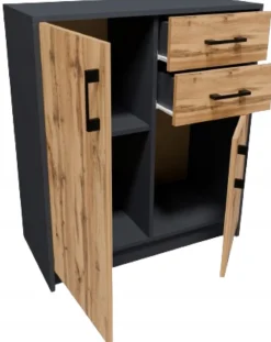 Komoda szafka 2D2S grafit-wotan szuflady regał