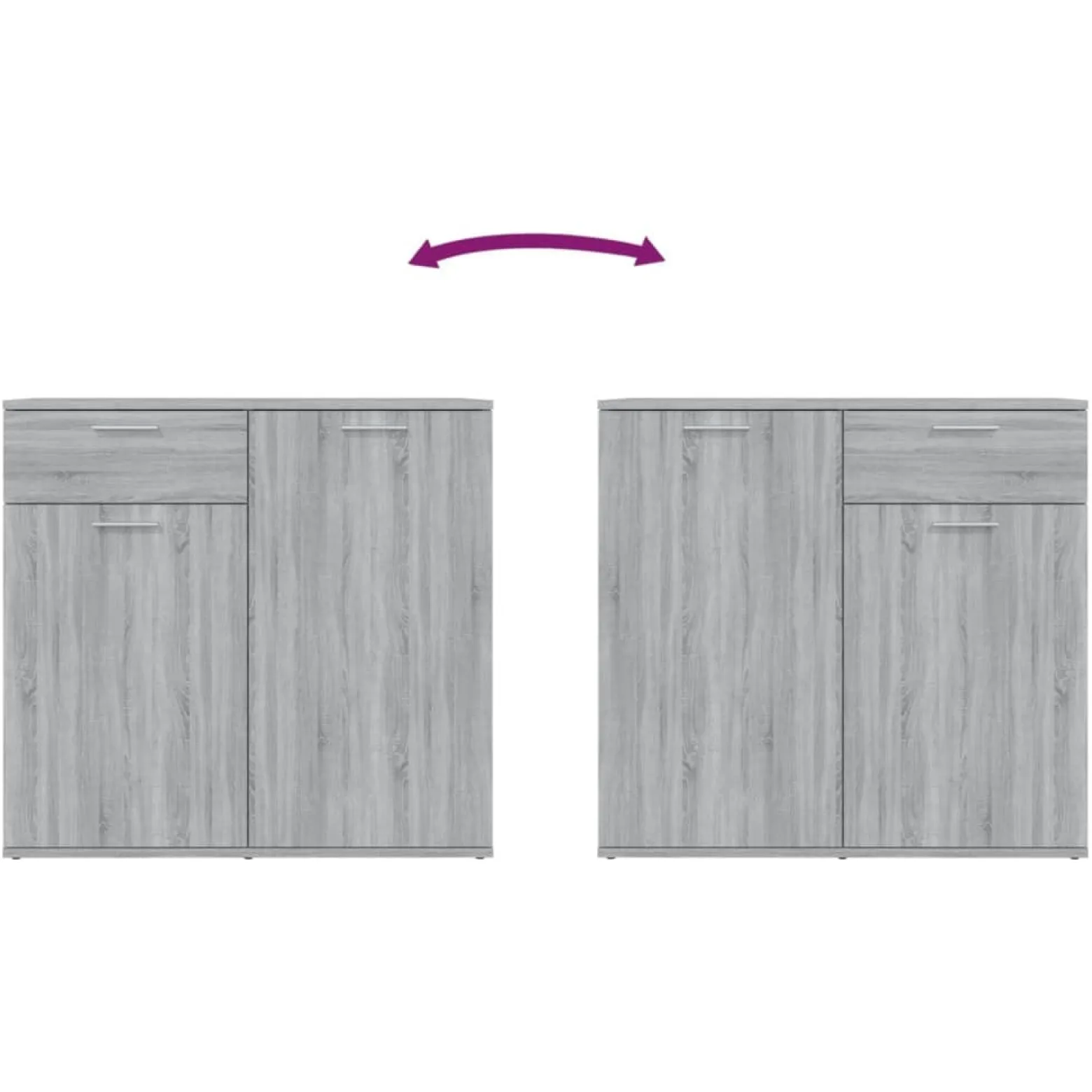 Komoda Szafka Stolik Półki Do Salonu Pokoju Szary Mat 80x36x75 cm