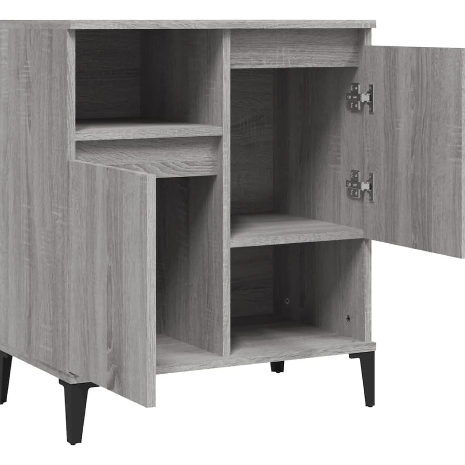 Komoda Szafka Stolik Półki Do Salonu Pokoju Szary Mat 60x35x70 cm