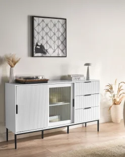 Komoda szafka z drzwiami 150 cm biała