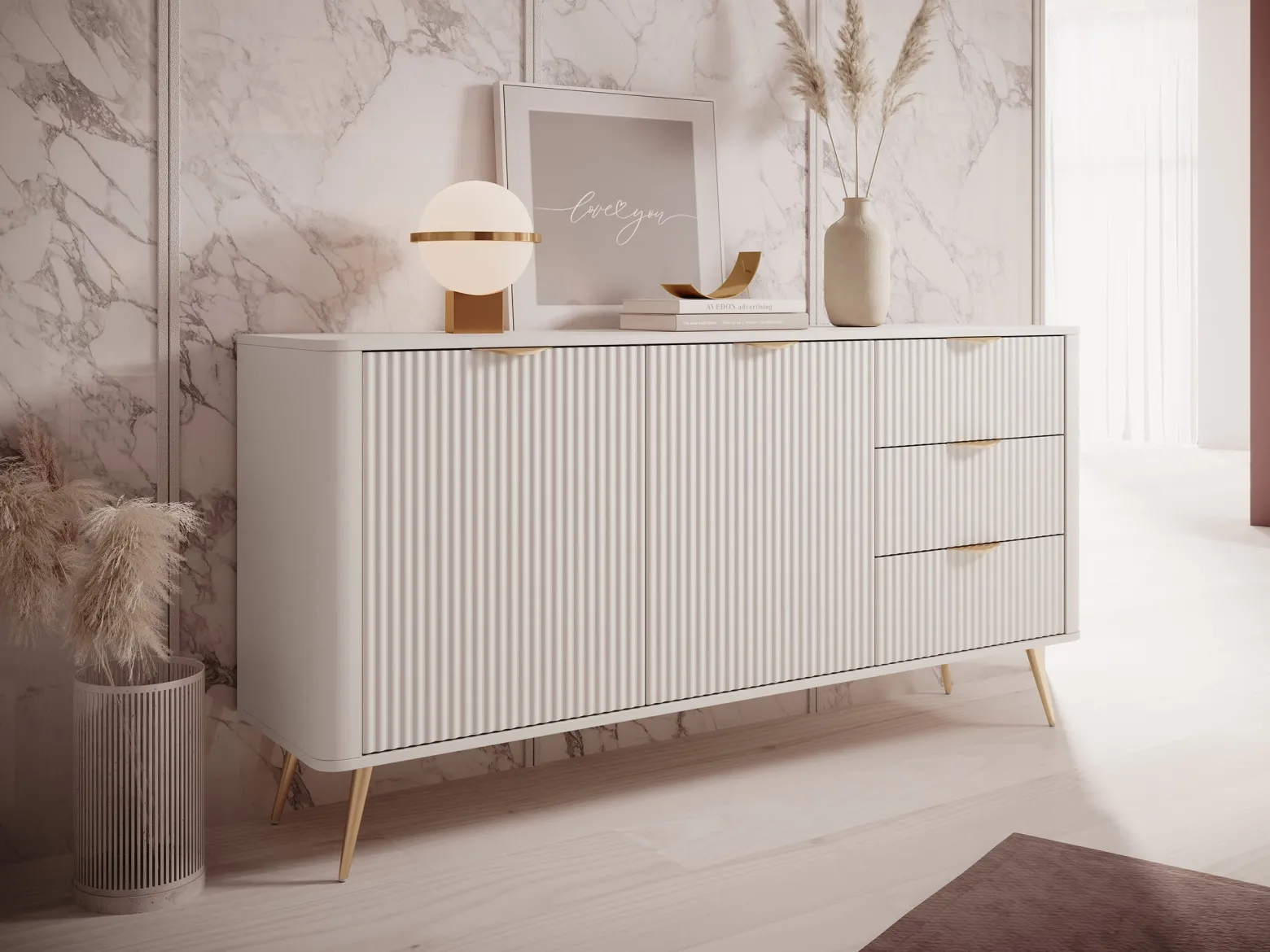 Komoda szeroka Lante 2D3S