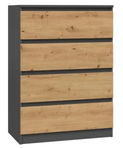 Komoda szfka 4 szuflady M4 Antracyt/Dąb Artisan
