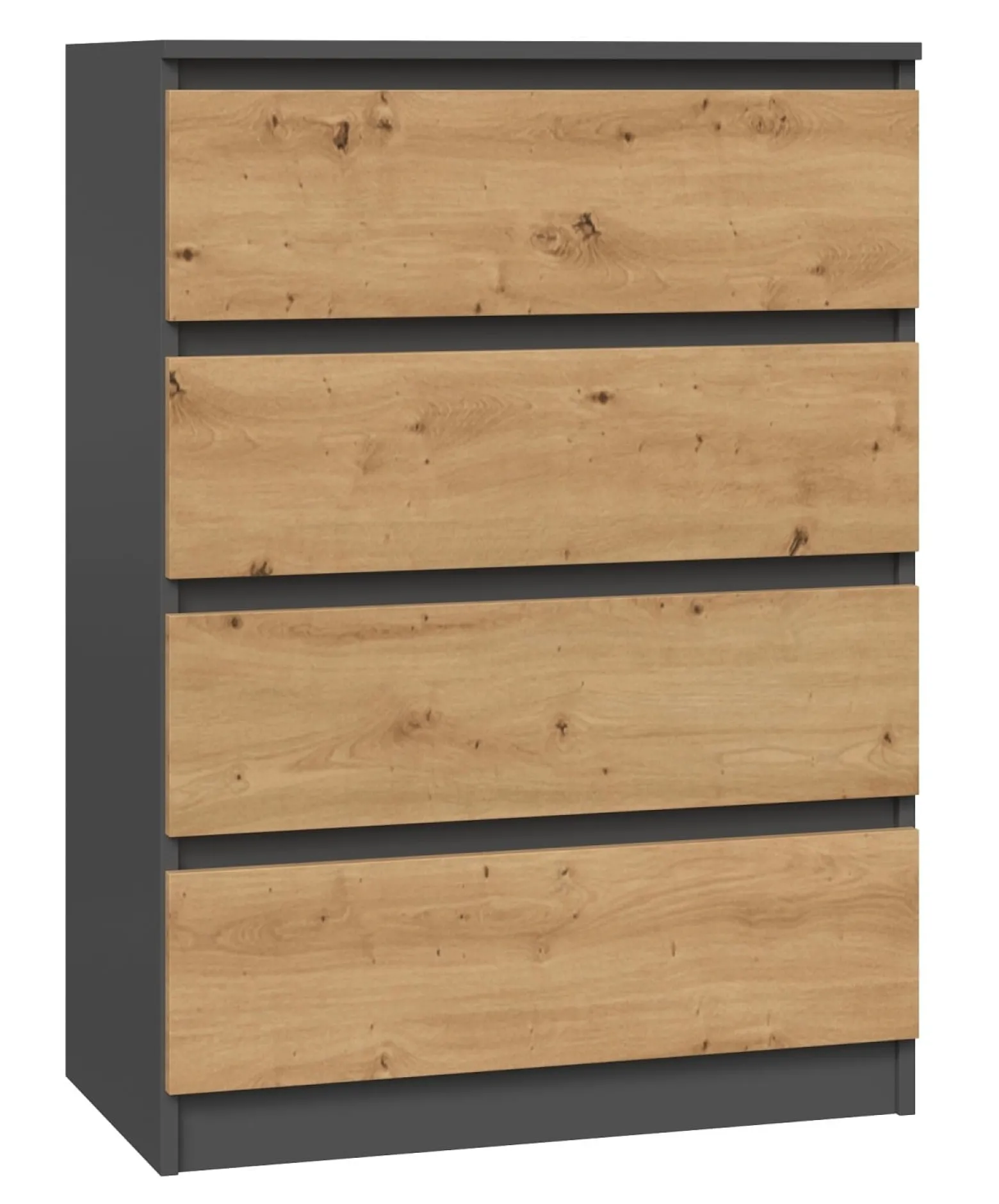 Komoda szfka 4 szuflady M4 Antracyt/Dąb Artisan