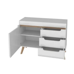 Komoda szuflady na wysokich nogach 107 cm Dąb Artisan Czarny