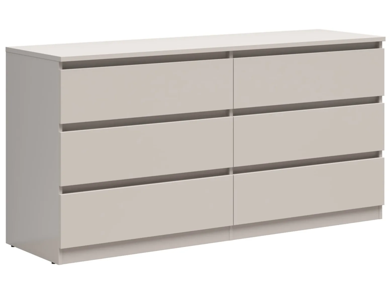 Komoda Tetrix 150 cm z 6 szufladami kaszmir