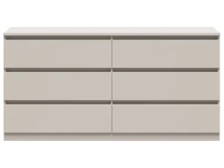 Komoda Tetrix 150 cm z 6 szufladami kaszmir